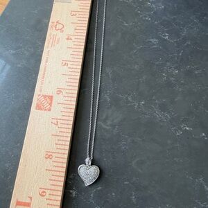 Vintage Silver Heart Pendant Necklace